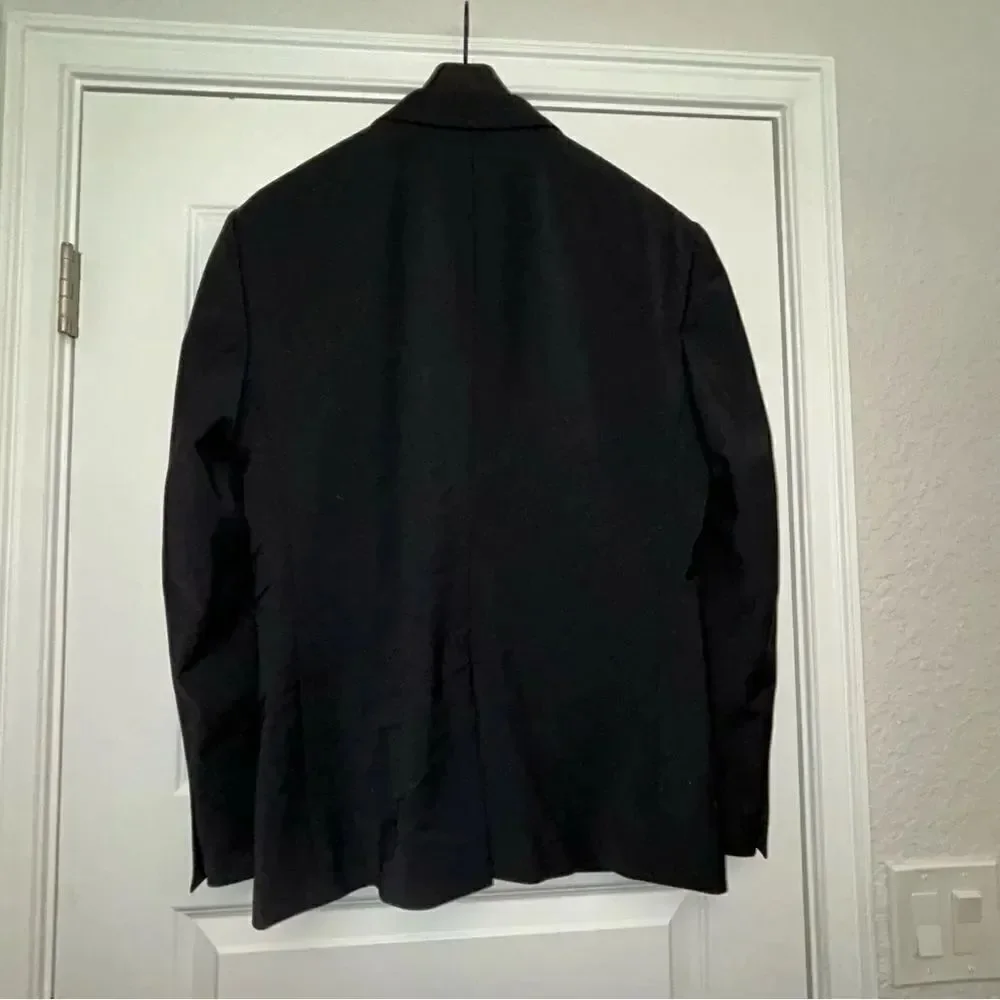 Express Extra Slim Two-Button Long Sleeve Wool Blend Blazer Suit Jacket
